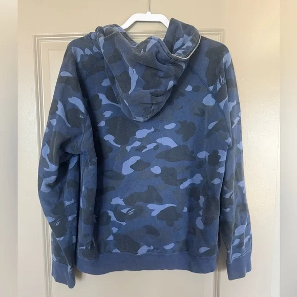 Bape Vintage 2005 Blue and Black Camo Fill Zip Jacket - Picture 2 of 6